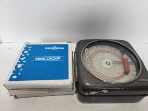 Dickson Instruments Vintage 24 Hour Mini Chart Circle Recorder Type 1-u-w U-8070